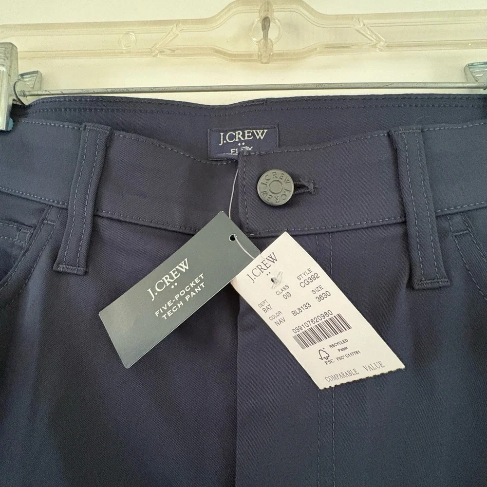 J.Crew Straight Fit Dark Blue Trousers 36x30 - Picture 7 of 7